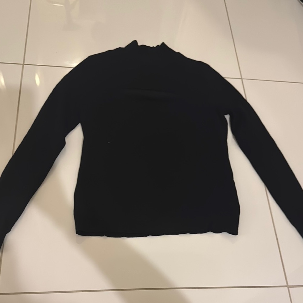 Chic Black Mock Neck Top